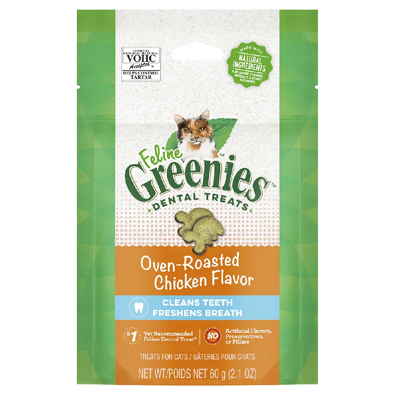 Feline Cat Kitten Greenies Oven Roasted Chicken Dental Treats 60 g