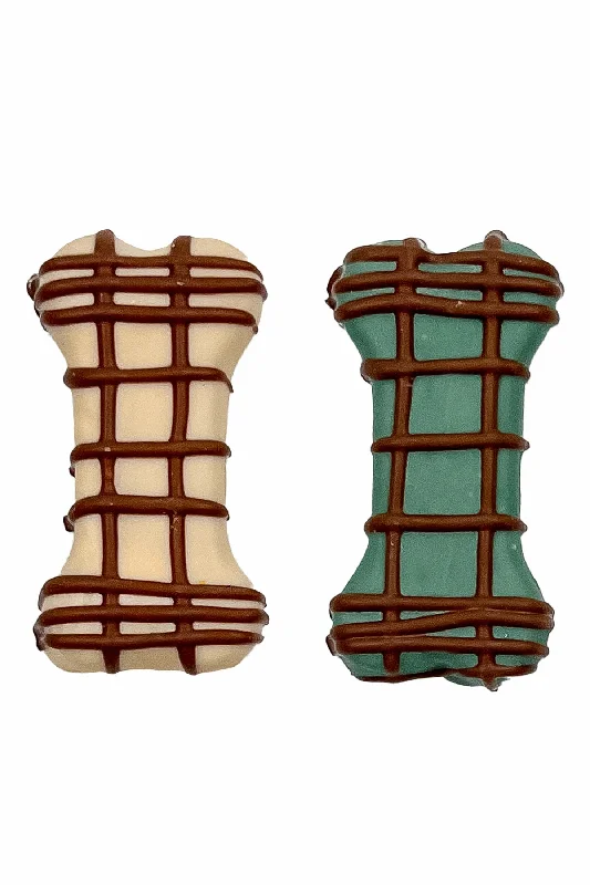 Bosco and Roxy's Fall Patchwork Dipped Bone Dog Cookie