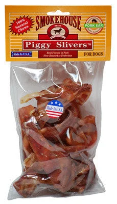 Smokehouse 10 Pack Piggy Slivers Sliced Pig Ears