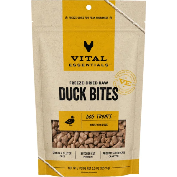 Vital Essentials Freeze Dried Duck Bites  5.5oz