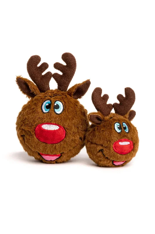 Fabdog Holiday Faball Reindeer Dog Toy