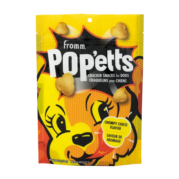 Fromm Dog Pop'etts Chompy Cheese Cracker Snacks 6 oz