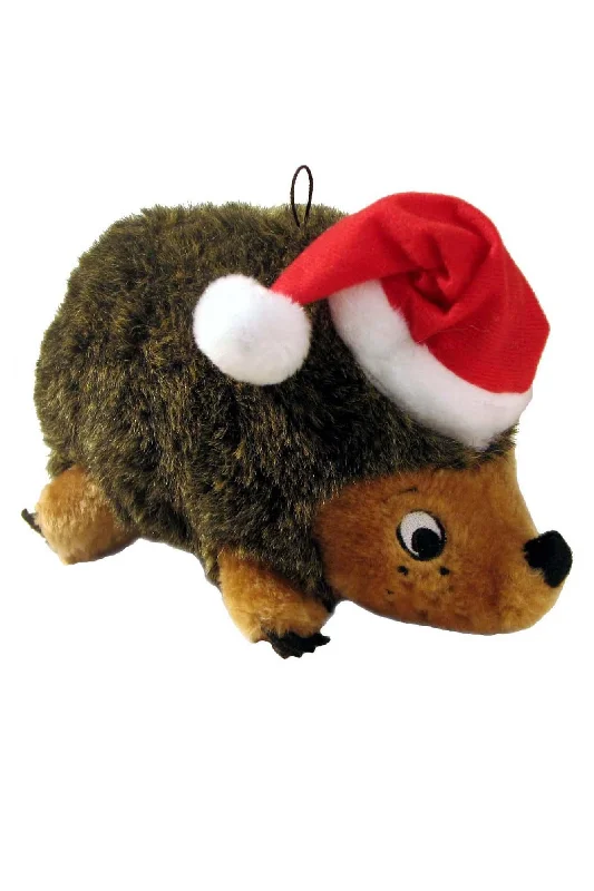 Outward Hound Hedgehogz with Santa Hat Dog Toy, Medium