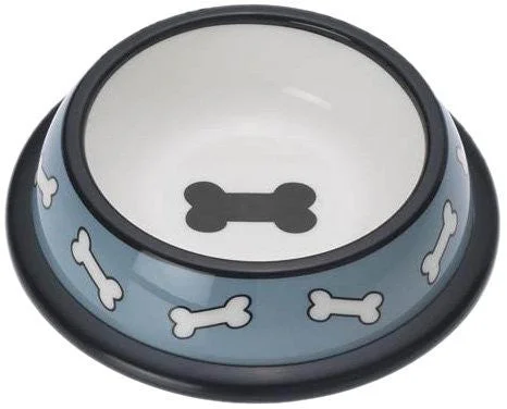 Petrageous Designs Scattered Bones 6 Inch Plastic Pet Bowl