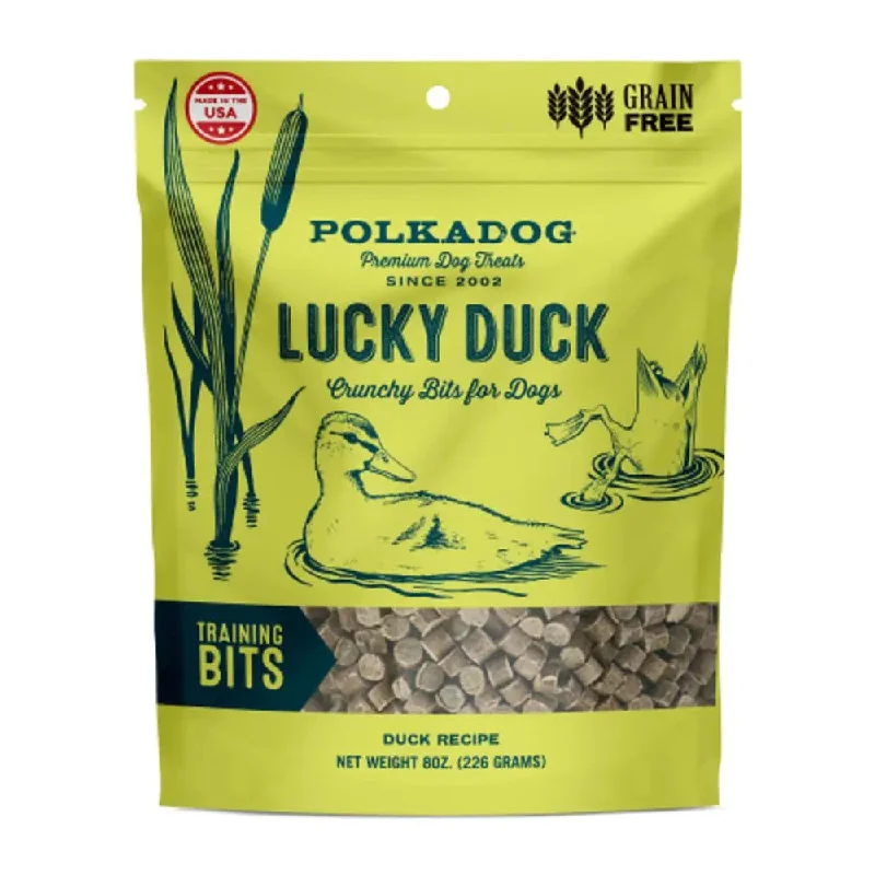 Polka Dog Lucky Duck Training Bits 8oz Bag