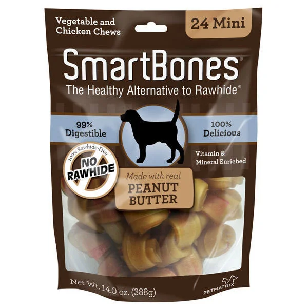 SmartBones Peanut Butter Dog Chew Mini 24pk