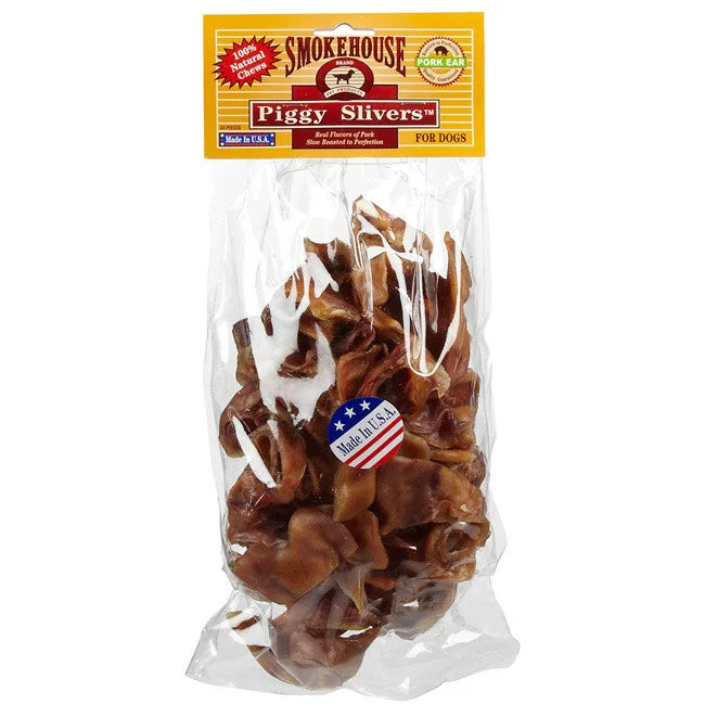 Smokehouse 24 Pack Piggy Slivers Sliced Pig Ears