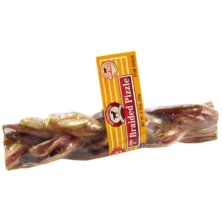 Smokehouse 7 inch Braided Pizzle Stick