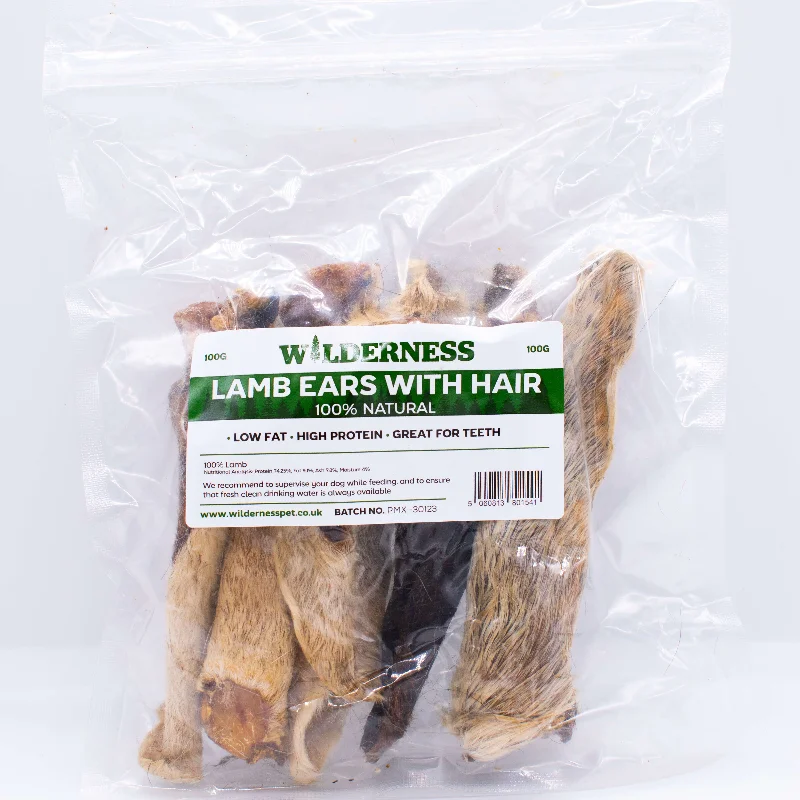 Wilderness Lamb Ears with Hair 100g