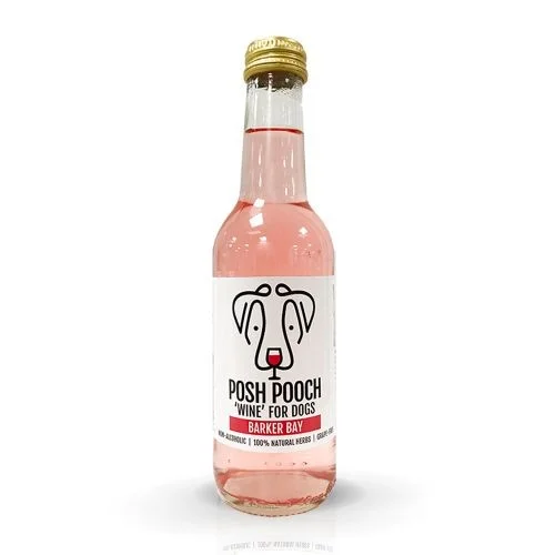 Woof & Brew Posh Pooch Barker Bay Wine for Dogs Rose 250ml