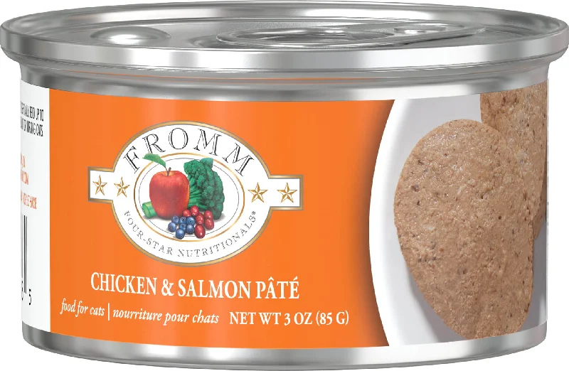 Fromm Wet Cat Food Four-Star Pâté Chicken & Salmon 3oz Can Single