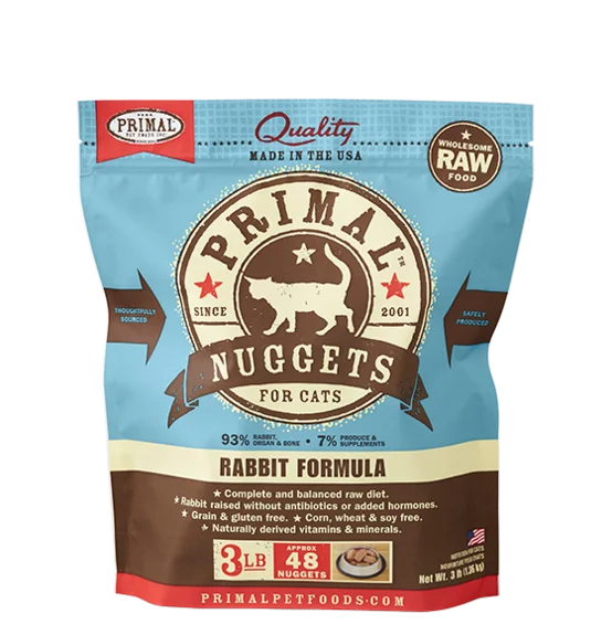 Primal Frozen Raw Cat Food Rabbit Formula