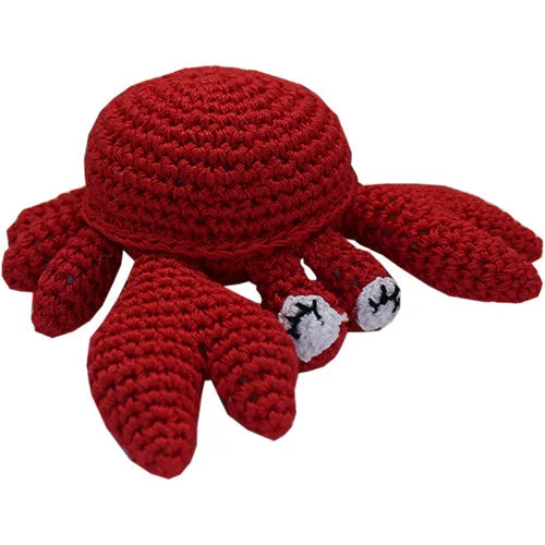 Clawdious The Crab Organic Cotton Dog Toy