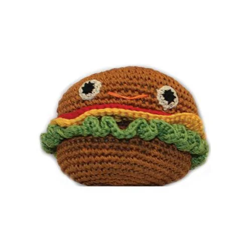 Hamburger Organic Cotton Dog Toy