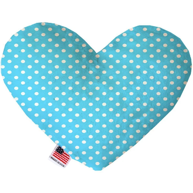 Heart Dog Toy Aqua Polka Dots