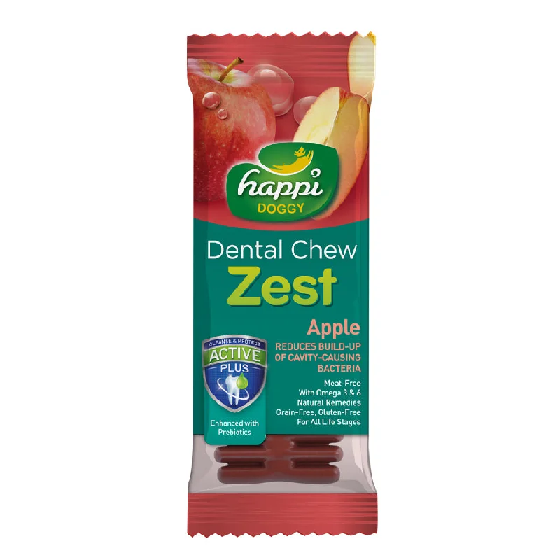 Happi Doggy Dental Chew Zest Apple Dog Treat (4 inch)