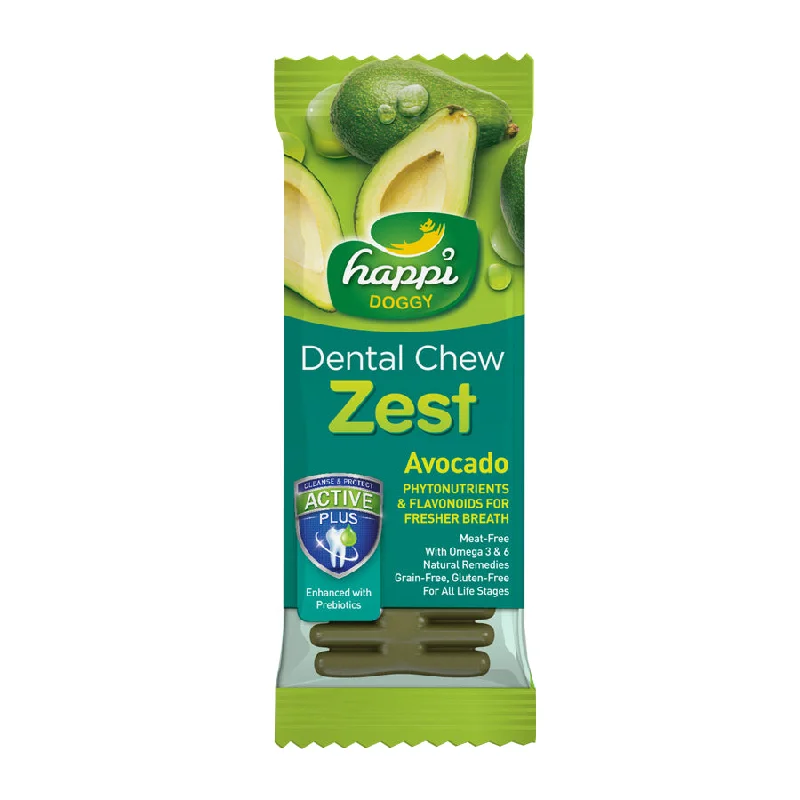 Happi Skippi Dental Chew Zest Avocado Dog Treat (4 inch)