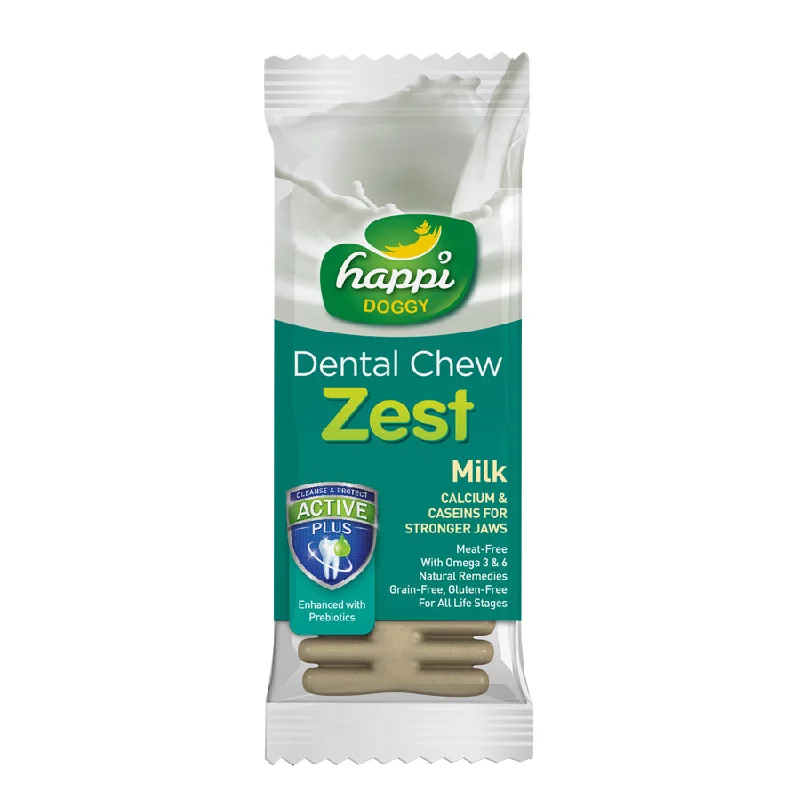 Happy Skippi Dental Chew Zest Milk Dog Treat (4 inch)