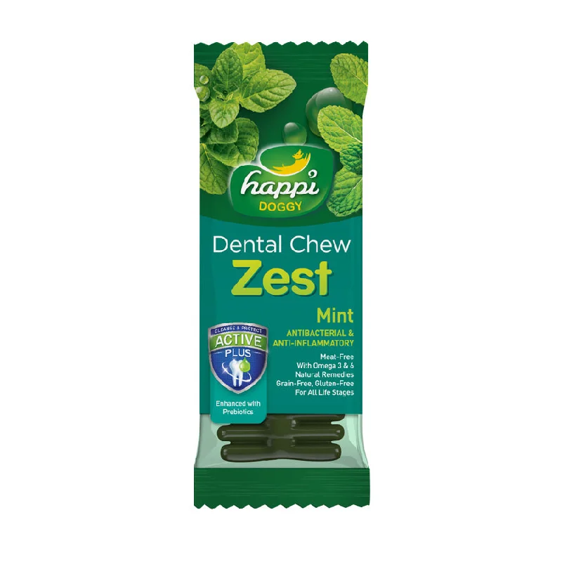 Happi Skippi Dental Chew Zest Mint Dog Treat (4 inch)