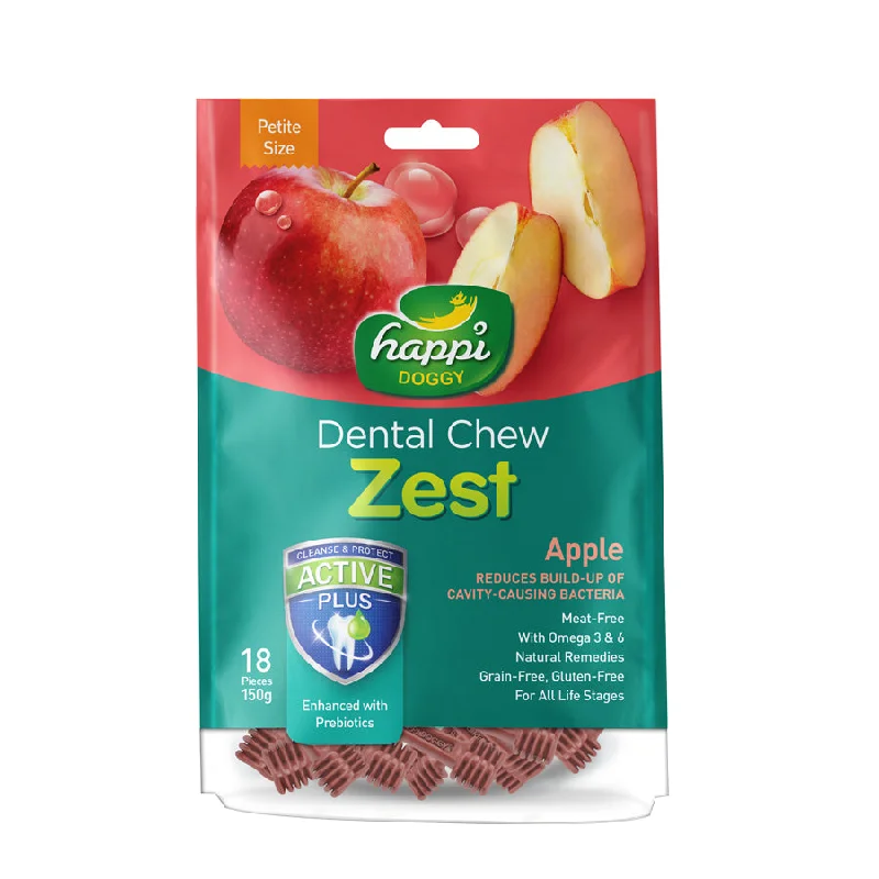 Happi Skippi Dental Chew Zest Petite Apple Dog Treats (2.5 inch)