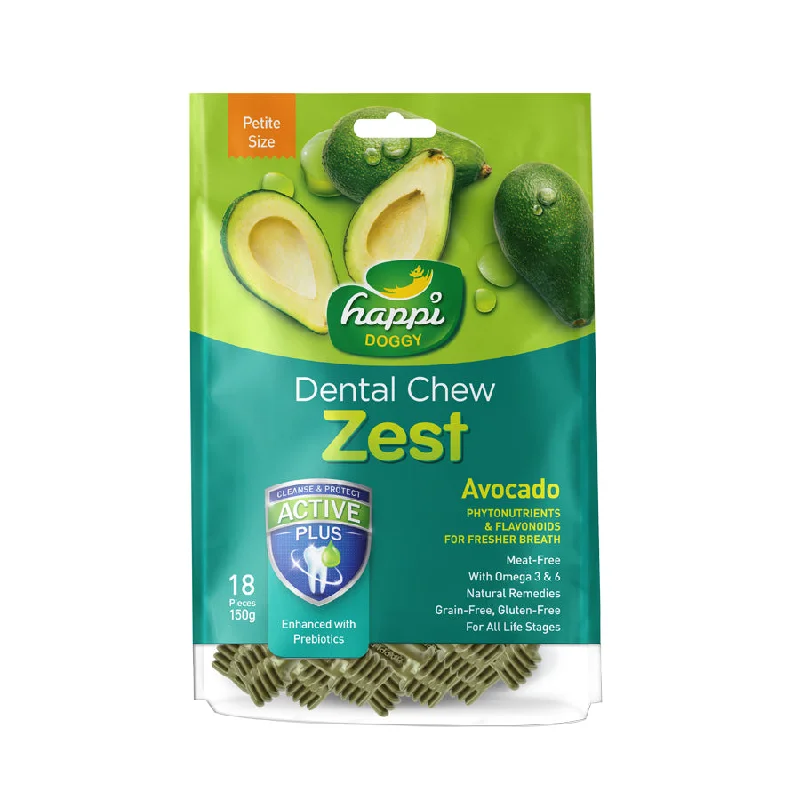 Happi Skippi Dental Chew Zest Petite Avocado Dog Treats (2.5 inch)