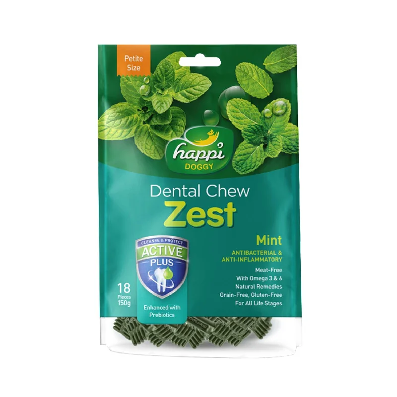 Happi Skippi Dental Chew Zest Petite Mint Dog Treat (2.5 inch)