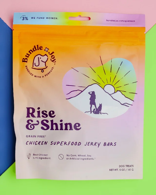 Rise & Shine Chicken Superfood Jerky Dog Treats (Made in the USA)