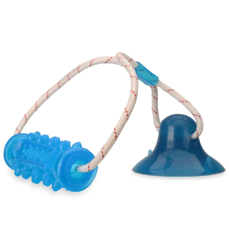 Skatrs Interactive Vacuum Pull and Bite Toy for Dogs (Blue)