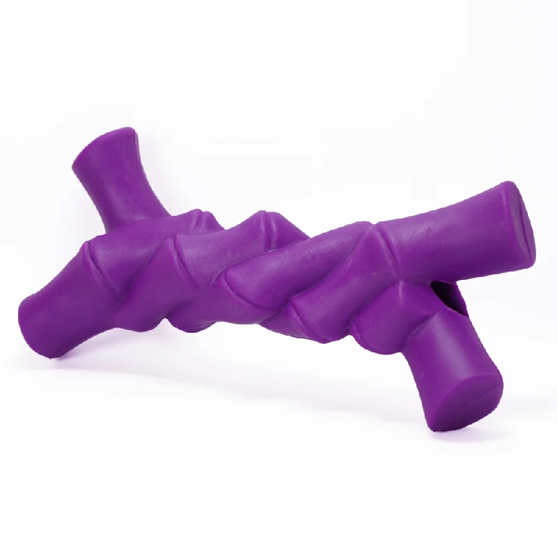 Skatrs Rubber Twisted Bone Toy for Dogs (Purple)