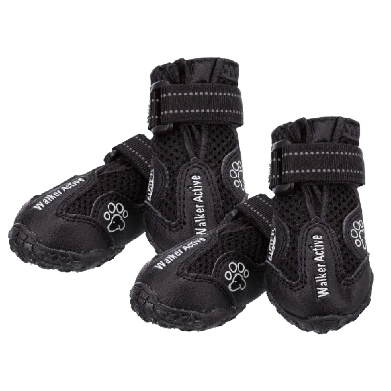 Trixie Walker Active Protective Boots for Dogs (Black, Set of 4)